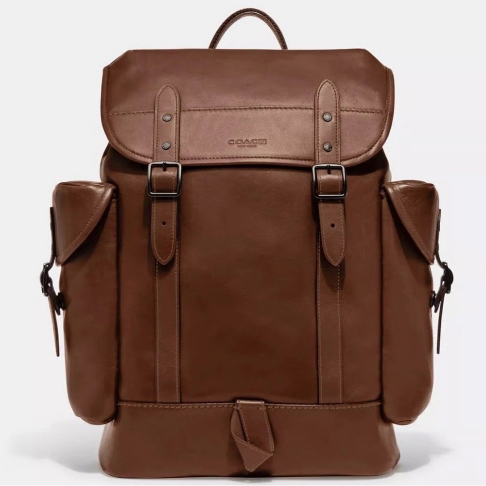 Coach Brown Leather Hitch Backpack